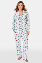 Snow Village Long Sleeve Polo Pajamas