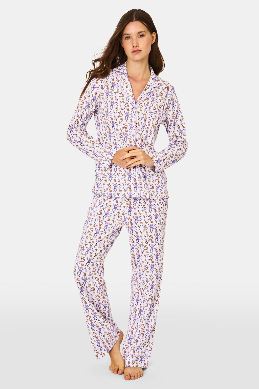 Trick or Treat Long Sleeve Polo Pajamas