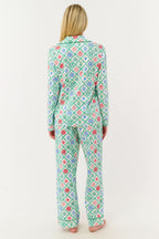 Ornament Trellis Long Sleeve Polo Pajamas