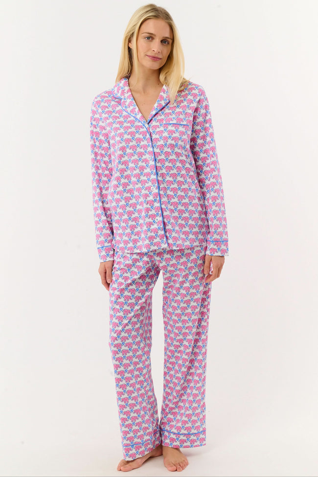 Hathi Heart Long Sleeve Polo Pajamas Hover Image