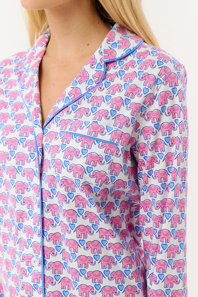 Hathi Heart Long Sleeve Polo Pajamas Main Image